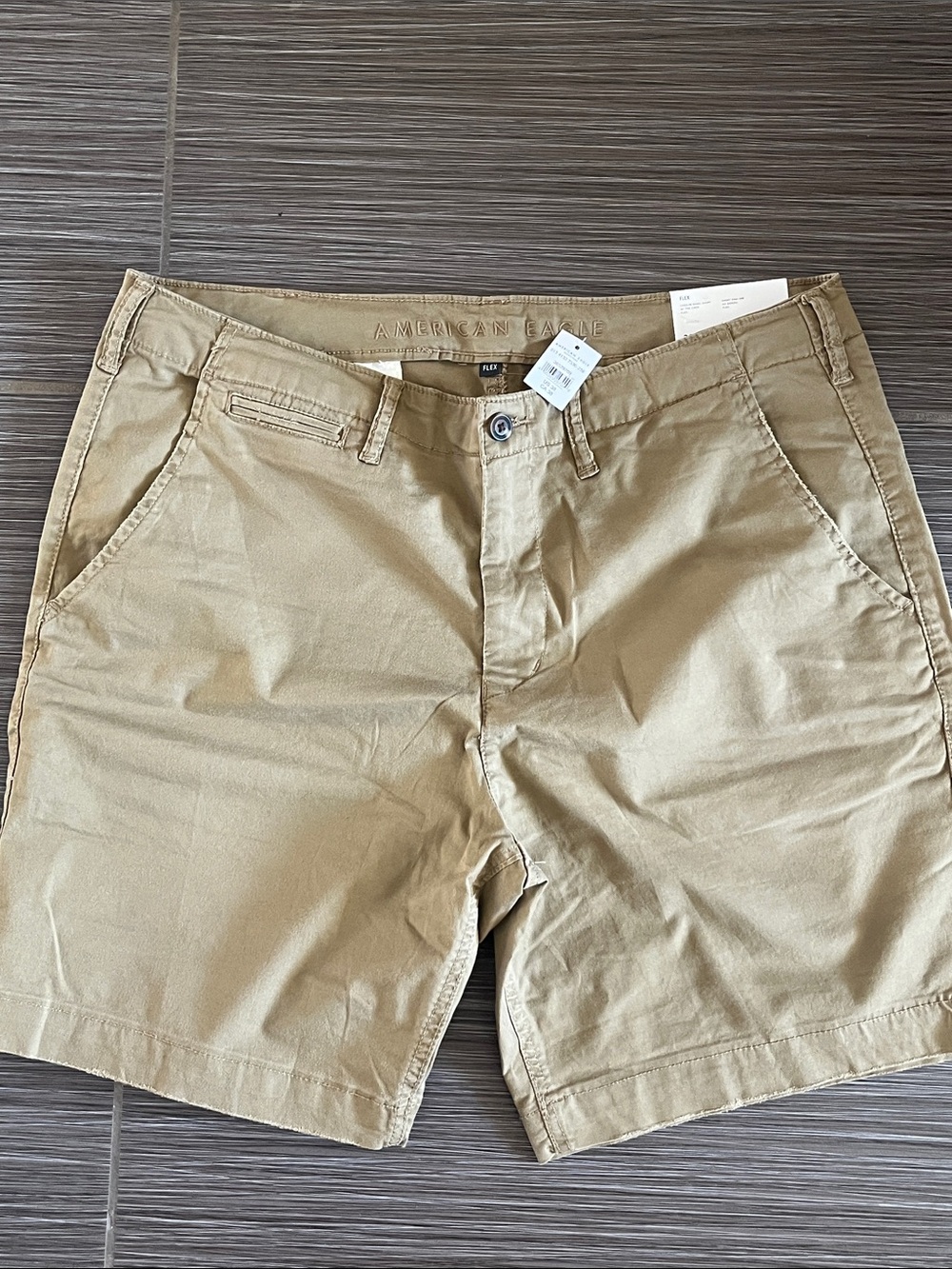 American Eagle Outfitters Khaki Flat-Front Men’s Shorts